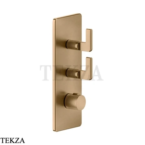 Gessi INCISO WELLNESS Термостат 2 выхода, внешняя часть 58204-726, Warm Steel Br. PVD