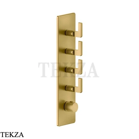 Gessi INCISO WELLNESS Термостат 4 выхода, внешняя часть 58208-716, Gold Br. PVD