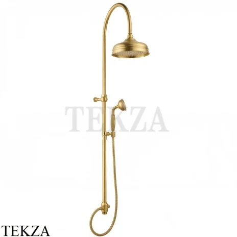 Nicolazzi Nuova Brenta Душевая стойка, верхний душ 20 см, ручной душ, подвижный слайдер 5719WSSG20, Satin Gold