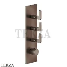 Gessi INCISO WELLNESS Термостат 3 выхода, внешняя часть 58206-845, Dark Bronze Gessi INCISO WELLNESS Термостат 3 выхода, внешняя часть 58206-845, Dark Bronze