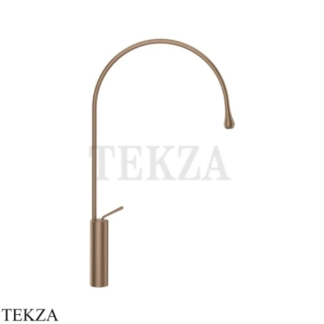 Gessi Goccia Смеситель для раковины высокий, без сливного гарнитура 33610-708, Copper Br. PVD