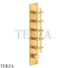Gessi INCISO WELLNESS Термостат 5 выходов, внешняя часть 58230-246, Gold PVD