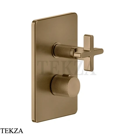 Gessi INCISO SHOWER Термостатический смеситель, 3 потока, внешняя часть 58236-791, Deep Bronze Br. PVD