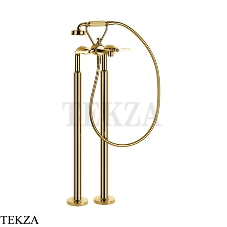Gessi VENTI20 Смеситель для ванны напольный с гарнитуром 65128-246, Gold PVD