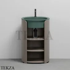 CIELO I Catini Tiberino Тумба отдельностоящая CAMTL, с 3-мя полками, слив в стену, Arenaria-Muschio