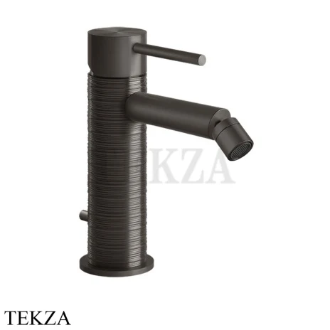 Gessi 316 TRAME Смеситель для биде, с донным клапаном 54307-707, Black Metal Brushed PVD