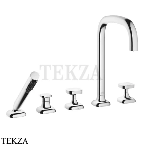 Dornbracht COYA Смеситель для ванны на 5 отверстий с гарнитуром 27522404-00, хром глянец