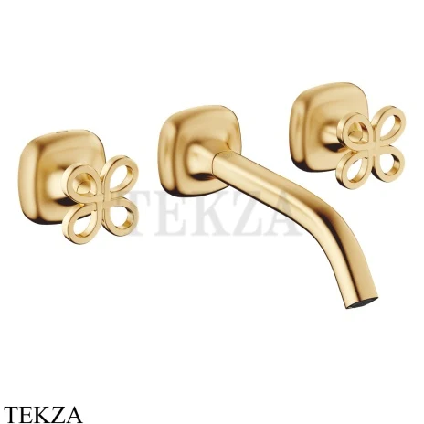 Dornbracht COYA Смеситель для раковины на 3 отв. 190, внешняя часть 36712424-28, латунь сатинированная (23kt Gold)