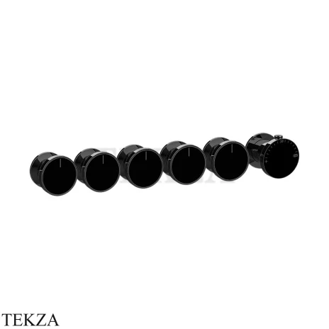 Gessi Origini MATERIC Термостат для душа 5 потока, внешняя часть 66340-706, Black Metal PVD