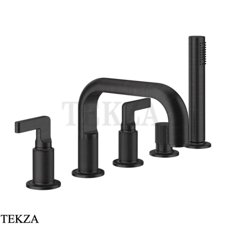 Gessi INCISO Смеситель на борт ванны с изливом, гарнитуром 58040-187, Aged Bronze