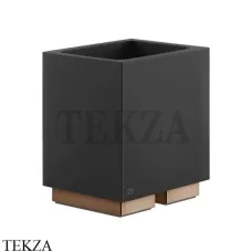 Gessi Rettangolo Стакан настольный, композит черный 20832-030, Copper глянец PVD