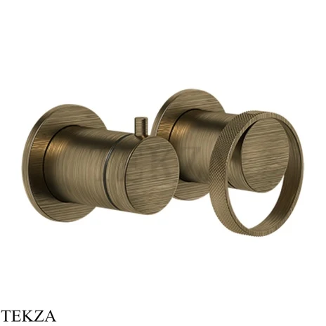 Gessi ANELLO Смеситель для душа с переключателем 2 потока ванна-душ 63380-713, Antique Brass