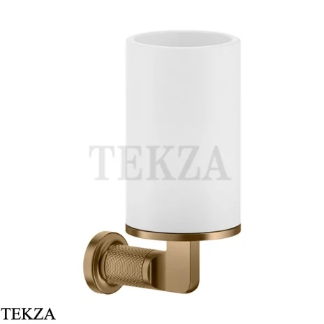 Gessi INCISO accessories Стакан настенный для зубных щеток, белый 58507-726, Warm Bronze Br.