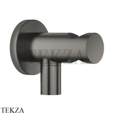 Dornbracht Настенное присоединительное колено с встроенным держателем 28490660-99, Dark Platinum matt