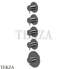 Newform XT Термостат для душа на 4 потока, внешняя часть, 67601E.M0.077, Carbon satin