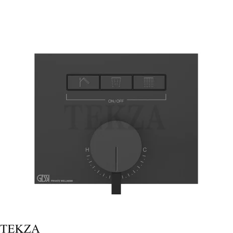 Gessi HI-FI Однорычажный смеситель, на 3 поток, внешняя часть 63081-299, Black XL