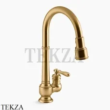Kohler Artifacts Смеситель для кухни, с выдвижным душем K-99260-2MB, яркое матовое золото