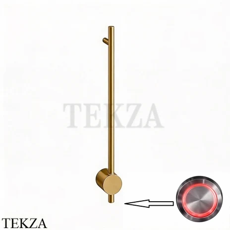 BRONER BRUNO H Электрический полотенцесушитель 60 с кнопкой, BR.007.060.0000.SS.MG, золото сатин шелк