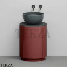 CIELO Arcadia Tiberino Тумба TIMOCC с раковиной Fumo, слив в пол, Corallo