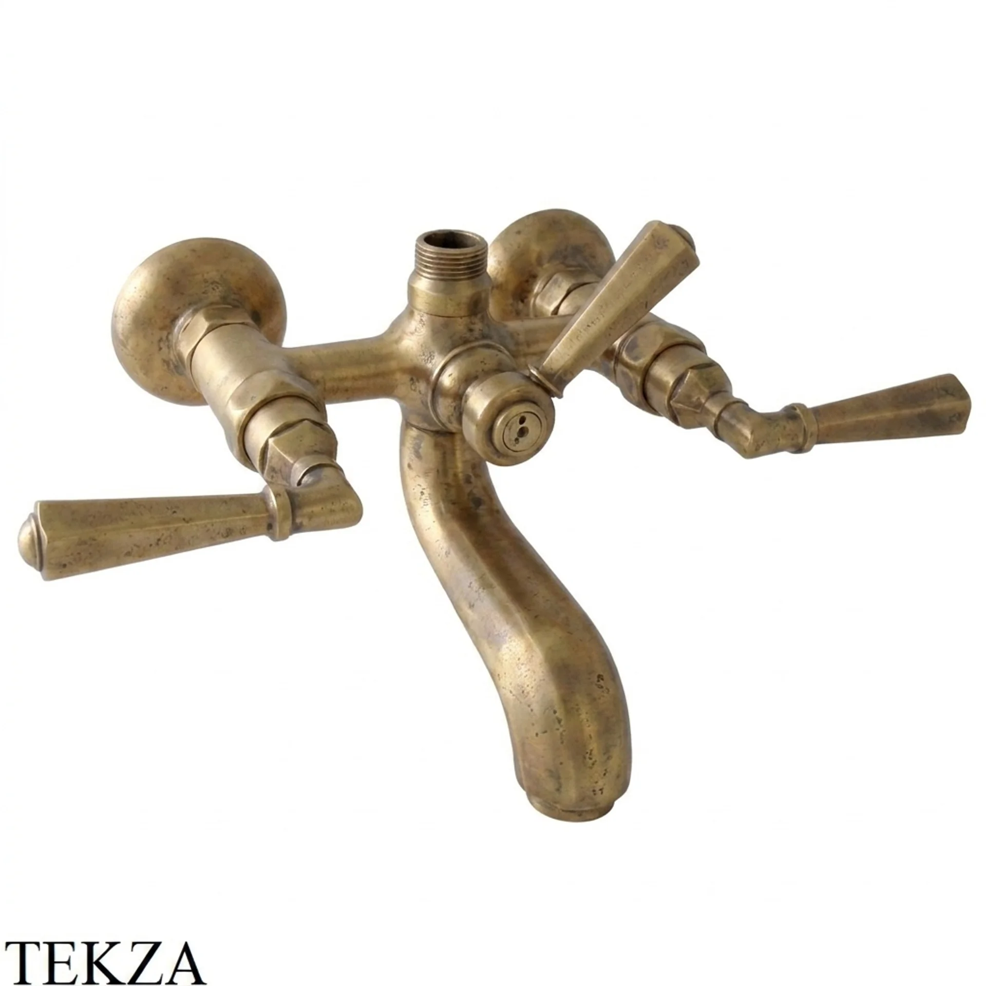 Nicolazzi TEIDE Смеситель для ванны для душевой стойки 1900OG05, Raw Brass