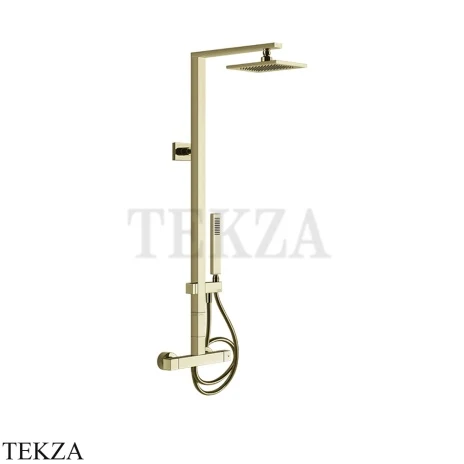 Gessi Rettangolo shower Душевая колонна с термостатом 23447-710, Brass PVD