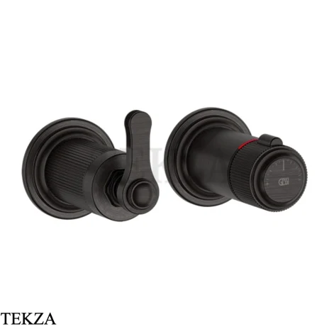 Gessi VENTI20 Термостат для душа, 2 потока, внешняя часть 65235-187, Aged Bronze