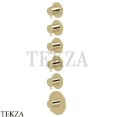 Newform XT Термостат для душа на 5 потоков, внешняя часть, 67602E.M0.071, Gold satin