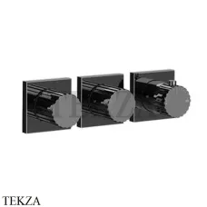 Gessi Incastri Термостат для душа 2 потока, внешняя часть 75334-706, Black Metal PVD