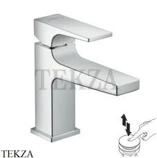 Hansgrohe Metropol Смеситель для раковины 100, с донным клапаном Push-Open 32500000, хром глянец