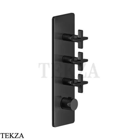 Gessi INCISO WELLNESS Термостат 3 выхода, внешняя часть 58226-706, Black Metal PVD