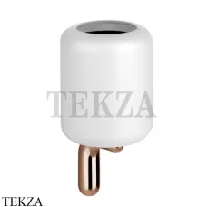 Gessi Goccia Стакан настенный, белая керамика 38007-123, Copper глянец Gessi Goccia Стакан настенный, белая керамика 38007-123, Copper глянец