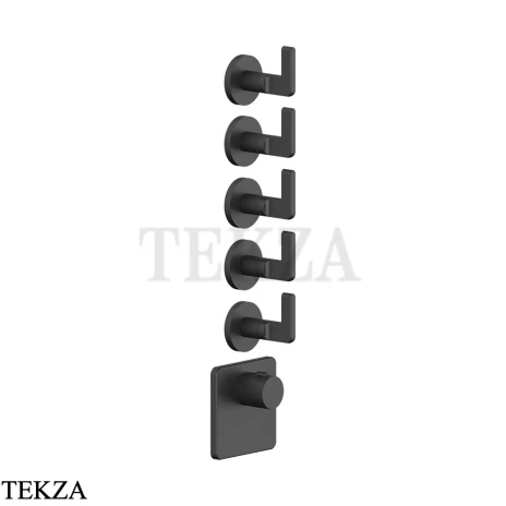 Gessi INCISO WELLNESS Термостат 5 выходов, внешняя часть 58220-299, Black XL