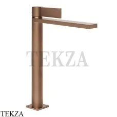 Gessi Inverso Diamantato Смеситель для раковины высокий, с донным клапаном 73653-708, Copper Brushed