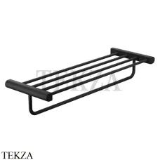 Gessi RILIEVO Держатель для полотенец с полкой 59407-299, черный матовый Gessi RILIEVO Держатель для полотенец с полкой 59407-299, черный матовый
