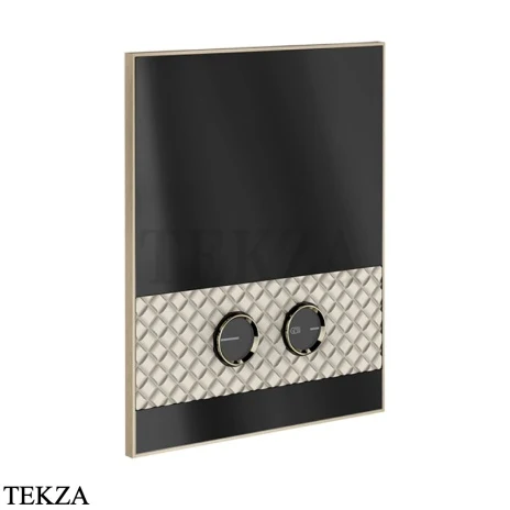 Gessi Pelle Tresse Клавиша смыва для инсталляции Geberit Sigma 8 и Sigma 12, 78911-432, Crème/ Finox Br. Nickel