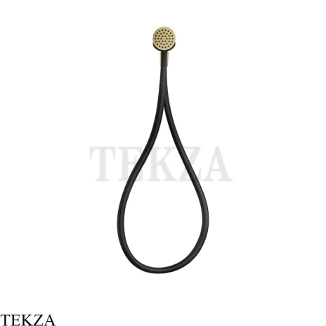 Gessi HI-FI Душевой комплект с магнитной лейкой, шланг из Darkflex 63199-727, Brushed Brass PVD