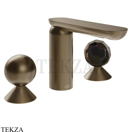 Gessi Perle Смеситель для раковины на 3 отв., без гарнитура 74025-761, бронза Coffee