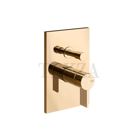 Gessi Inverso Diamantato Смеситель для душа, 2 потока, внешняя часть 73679-735, Warm Bronze PVD