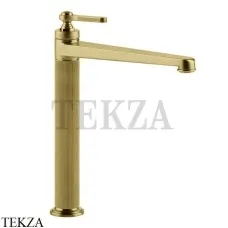 Gessi VENTI20 Смеситель для раковины высокий, без донного клапана 65004-716, Gold Br. PVD