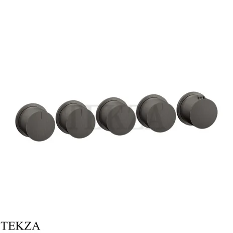 Gessi Habito Bath-shower Термостат на 4 потока, внешняя часть 63438-707, Black Metal Brushed
