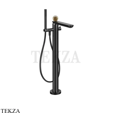 Gessi Perle Смеситель для ванны напольный, внешняя часть 74429-706, black хром глянец