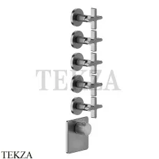 Gessi INCISO WELLNESS Термостат 5 выходов, внешняя часть 58350-706, Black Metal
