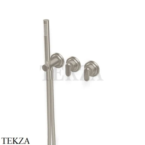 FIMA Carlo Frattini Park Line Смеситель для душа с гарнитуром, внешняя часть F1319WX8SN, Brushed nickel