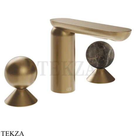 Gessi Perle Смеситель для раковины на 3 отв., без гарнитура 74015-726, бронза Brushed