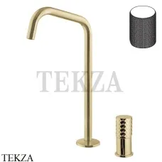 FIMA Carlo Frattini Spillo TECH G Смеситель для раковины, с донным клапаном F3271TNDGHS, Brushed Champagne