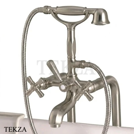 Nicolazzi TEIDE FOUR Смеситель для ванны с душевым гарнитуром 1901NS45, Satin nickel