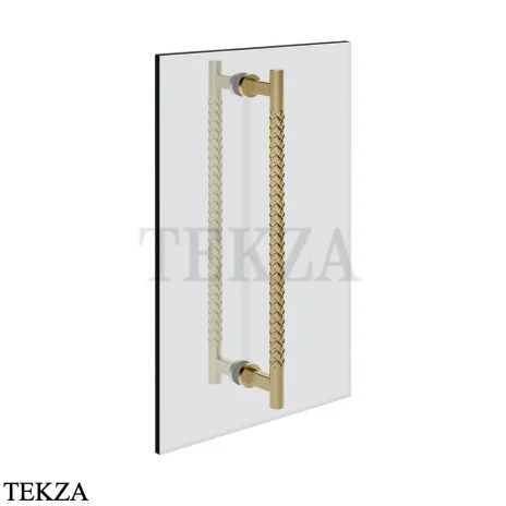 Gessi Pelle Tresse Полотенцедержатель для крепления на стекло, 60 см 78633-727, Brushed Brass PVD