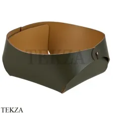 ADJ Flora Корзина-ёмкость для мелочей 20x20 см 0040.55/40, оливковый/горчичный