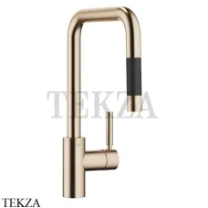 Dornbracht Meta Square Смеситель для кухни Pull-down функцией душа 33870861-46, Brushed Champagne (22kt Gold)