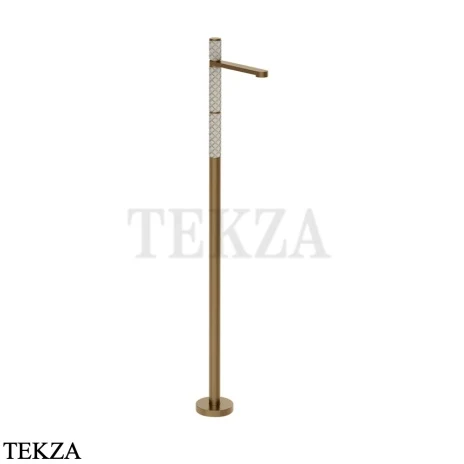 Gessi Pelle Tresse Смеситель для раковины напольный, внешняя часть 78295-448, Crème/ Deep Bronze Br. PVD
